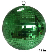 Wholesale 12 INCH GREEN COLOR MIRROR REFLECTION DISCO BALL (Sold by the piece)  *- CLOSEOUT SALE 34.50 EA
